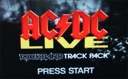 AC DC Live: Rock Band Track Pack Title Screen
